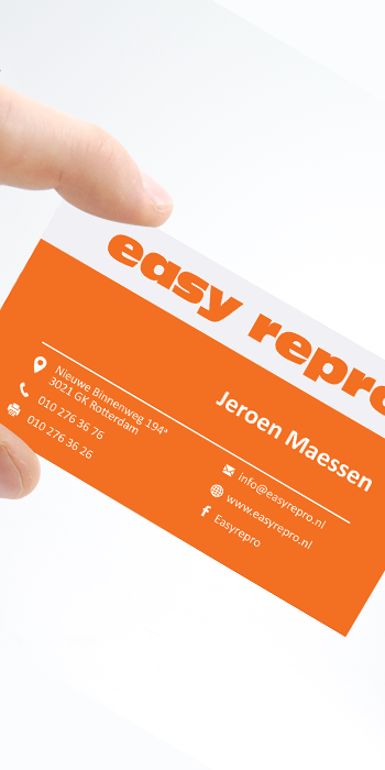 Visitekaartjes snel service Printshop Easy